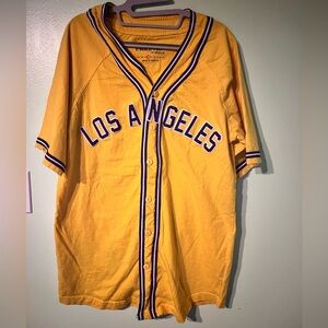 Los Angeles Lakers #23 Jersey Yellow Button Down. Evolution in Design. XL.